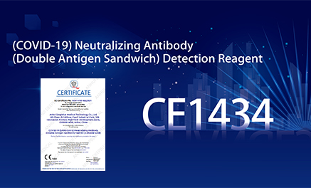 DEEPBLUE Novel Coronavirus (COVID-19) Neutralizing Antibody (Double Antigen Sandwich) Detection Reagent wurde mit dem CE 1434-Zertifikat ausgezeichnet